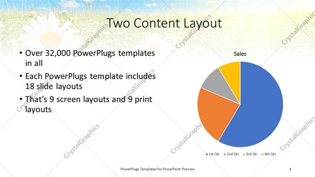 Two Content presentation slide layout
