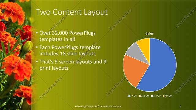 Two Content presentation slide layout