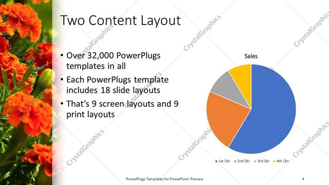 Two Content presentation slide layout