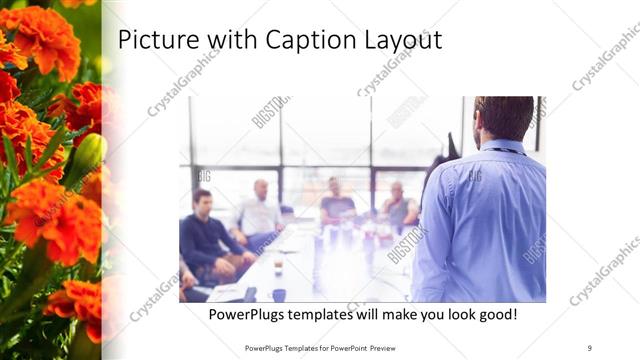 Picture with Caption presentation slide layout