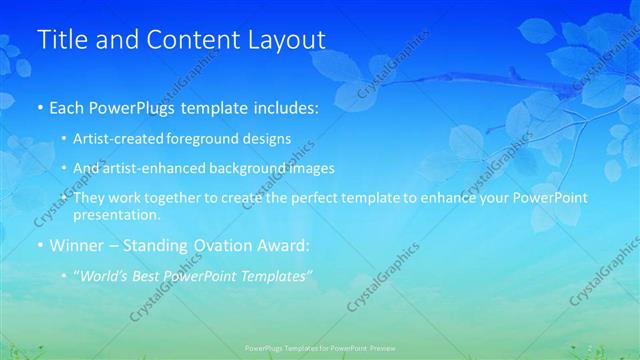 Title and Content presentation slide layout