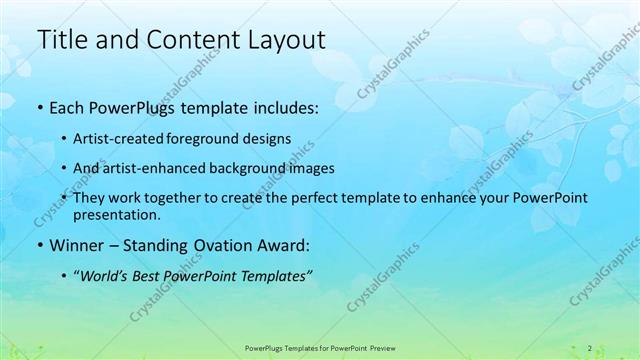 Title and Content presentation slide layout