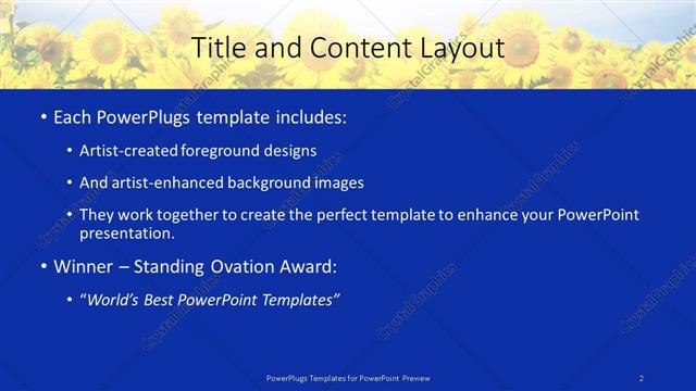 Title and Content presentation slide layout