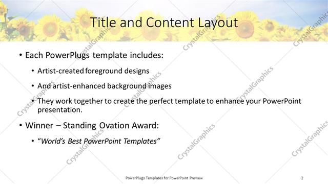 Title and Content presentation slide layout