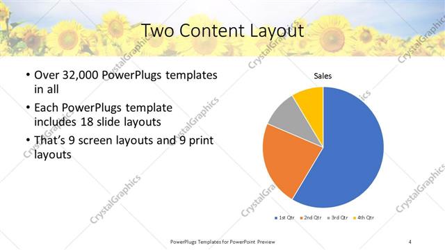 Two Content presentation slide layout