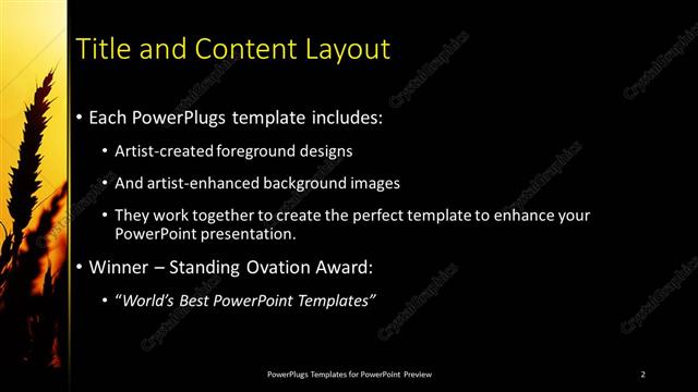 Title and Content presentation slide layout
