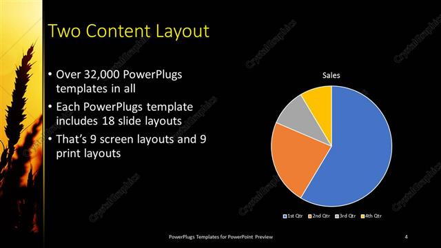 Two Content presentation slide layout