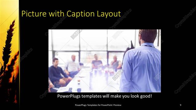 Picture with Caption presentation slide layout