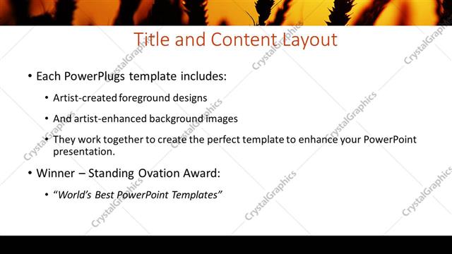 Title and Content presentation slide layout