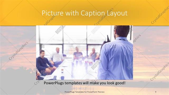 Picture with Caption presentation slide layout