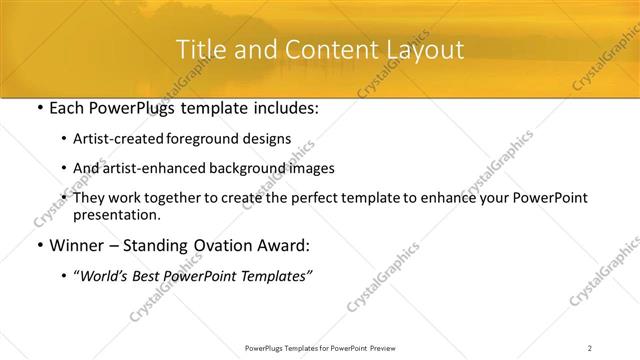 Title and Content presentation slide layout