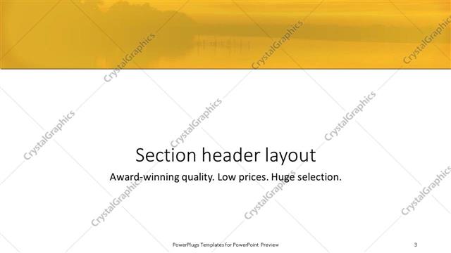 Section Header presentation slide layout