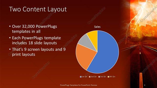 Two Content presentation slide layout