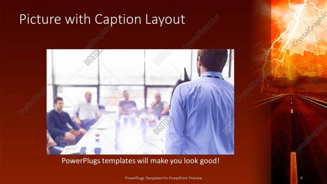Picture with Caption presentation slide layout