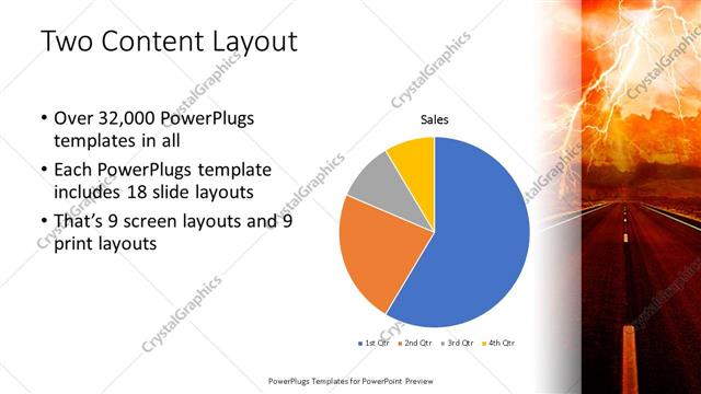 Two Content presentation slide layout
