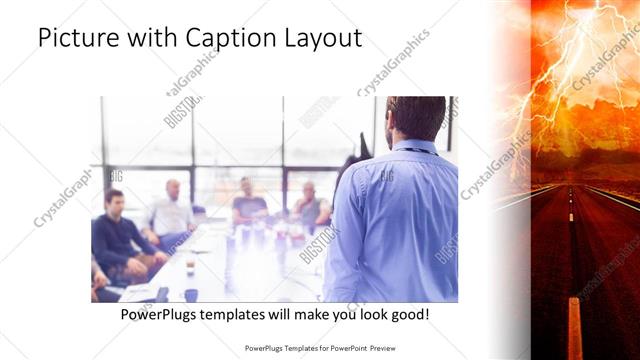 Picture with Caption presentation slide layout