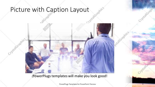 Picture with Caption presentation slide layout