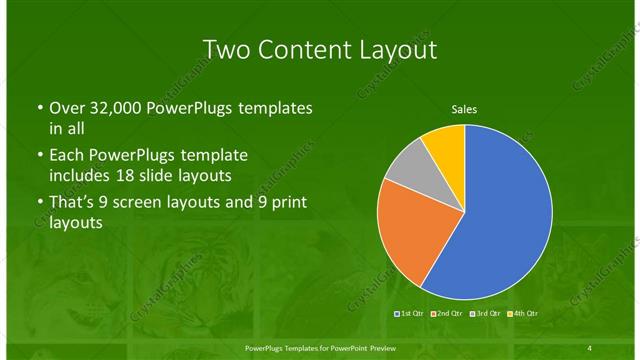 Two Content presentation slide layout