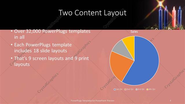 Two Content presentation slide layout