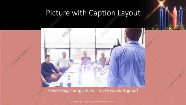 Picture with Caption presentation slide layout
