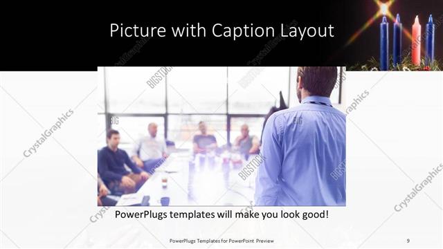 Picture with Caption presentation slide layout