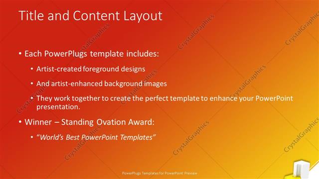 Title and Content presentation slide layout
