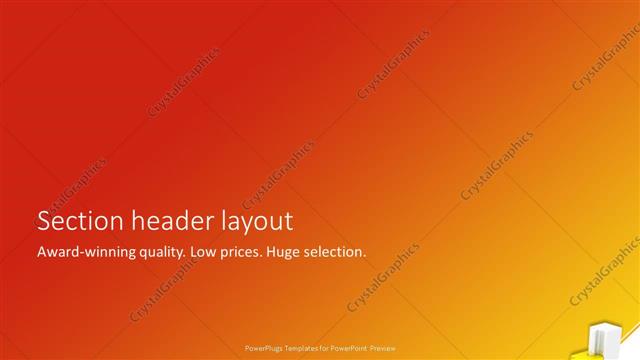 Section Header presentation slide layout