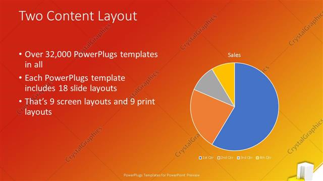 Two Content presentation slide layout