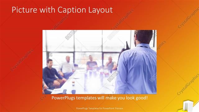 Picture with Caption presentation slide layout