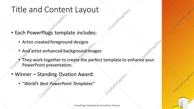 Title and Content presentation slide layout