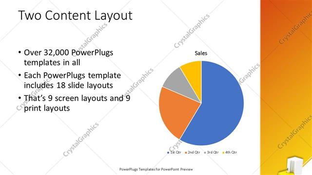 Two Content presentation slide layout