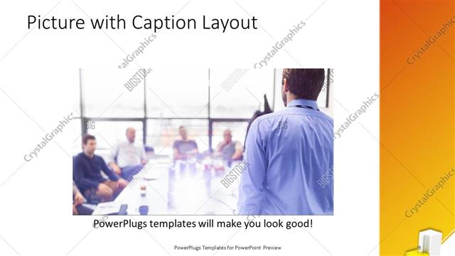 Picture with Caption presentation slide layout