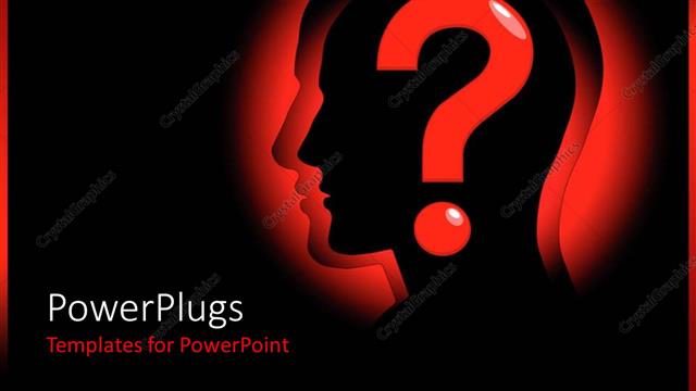  Presentation with mind - A figure along with a question mark