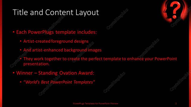 Title and Content presentation slide layout