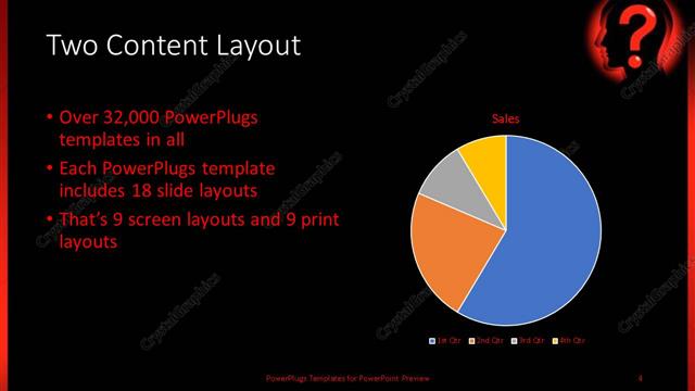 Two Content presentation slide layout