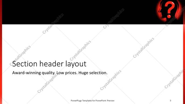 Section Header presentation slide layout