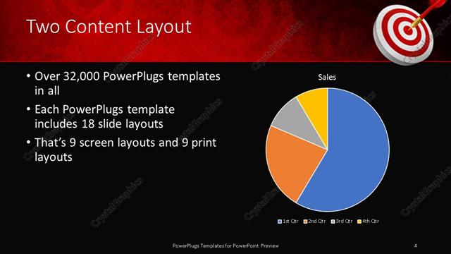 Two Content presentation slide layout