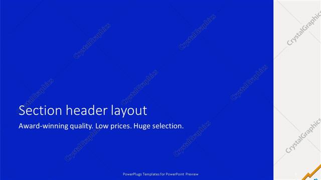 Section Header presentation slide layout