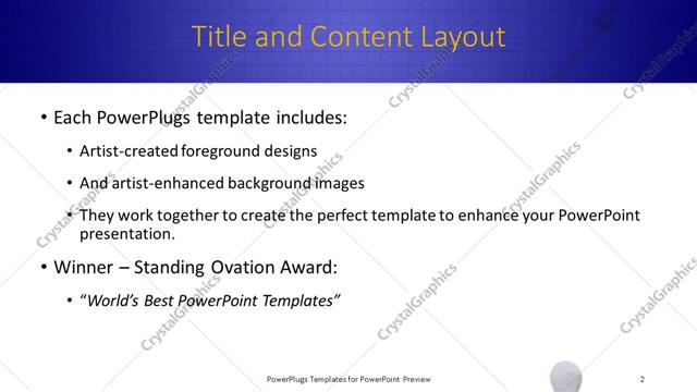 Title and Content presentation slide layout