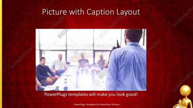 Picture with Caption presentation slide layout