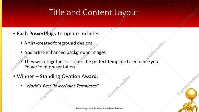 Title and Content presentation slide layout