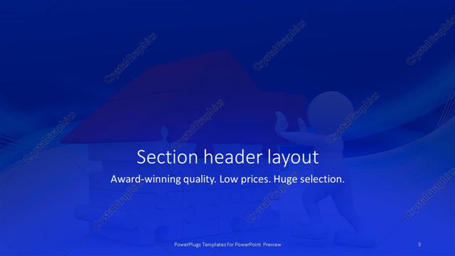 Section Header presentation slide layout