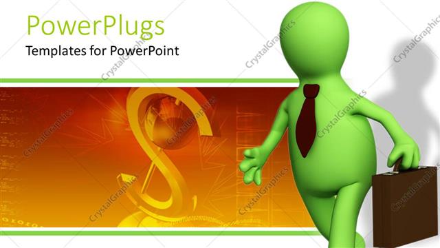  Presentation with dollar sign - A figure with a dollar sign in the background