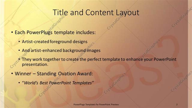 Title and Content presentation slide layout