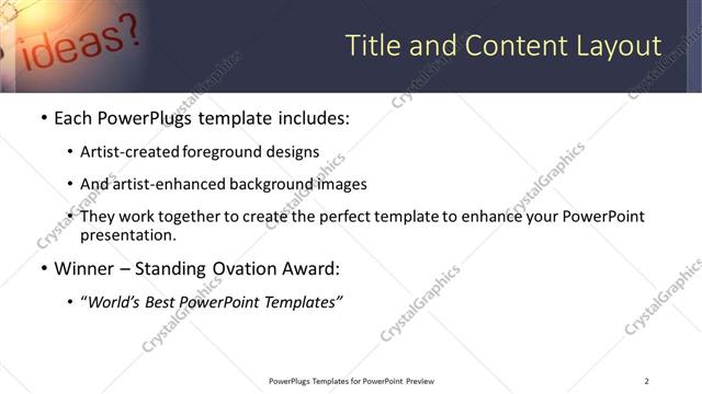 Title and Content presentation slide layout