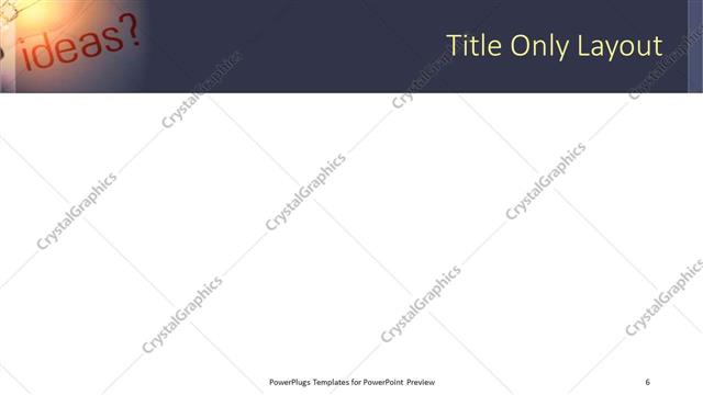 Title Only presentation slide layout