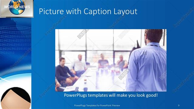 Picture with Caption presentation slide layout