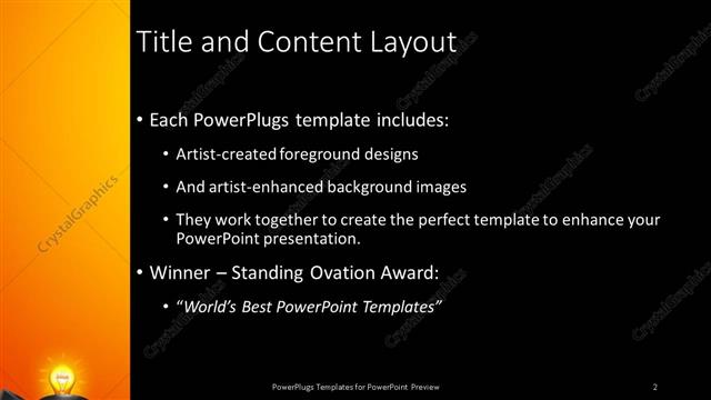 Title and Content presentation slide layout