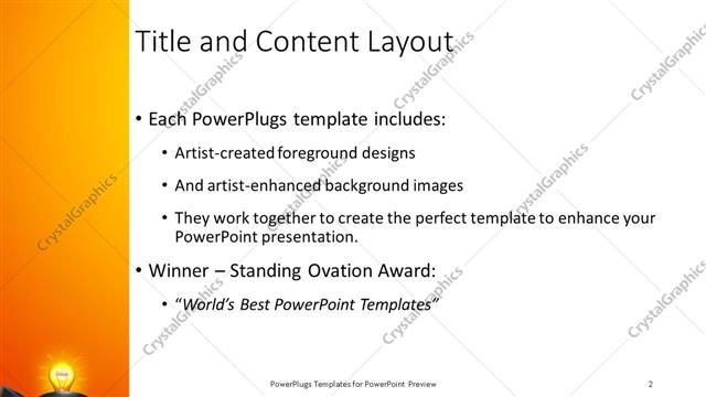 Title and Content presentation slide layout