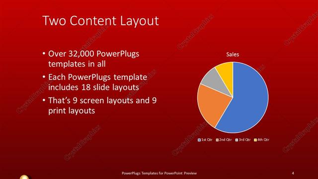 Two Content presentation slide layout